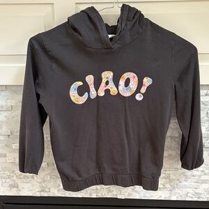 H&M Black Kids Hoodie with Colorful 'CIAO!' Design